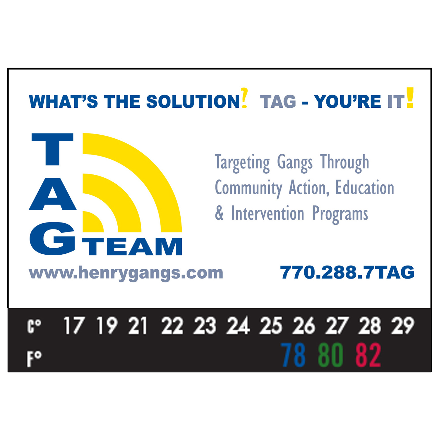MG18200         - Business Card Add-On™ Magnet + Thermometer Strip                 